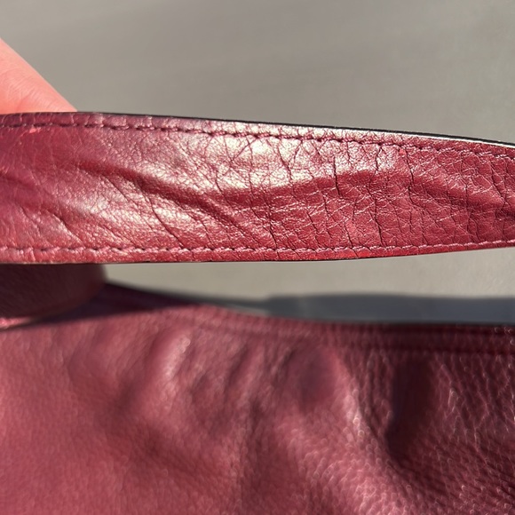 Ralph Lauren leather maroon berry burgundy large hobo bag purse Governors Lodge - Picture 16 of 17